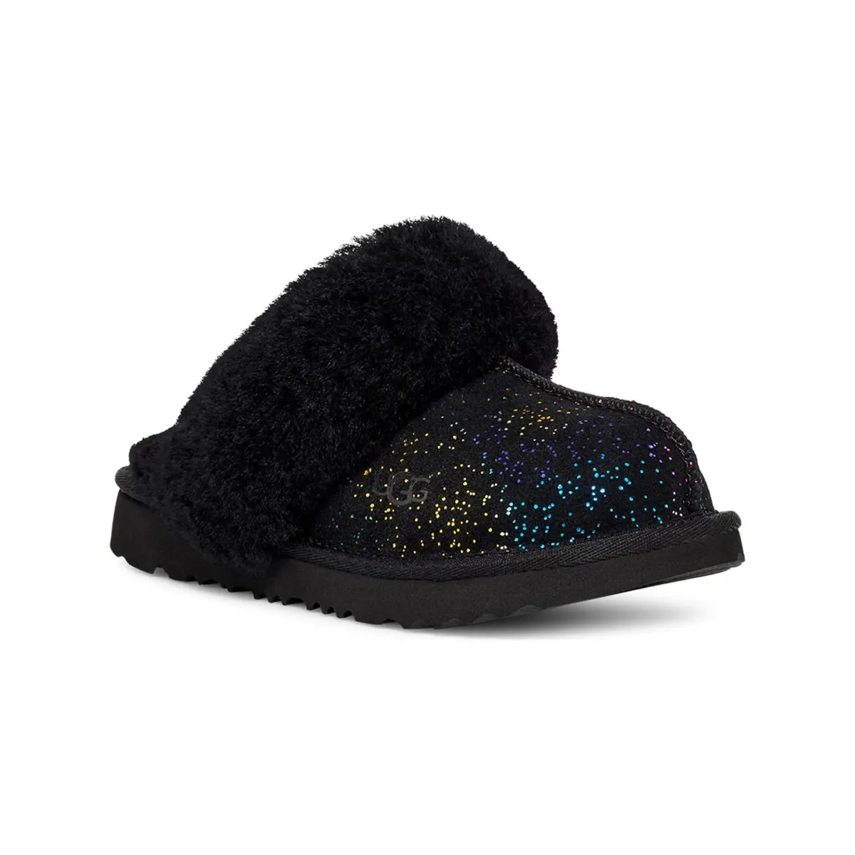 UGG Girl's Cozy II Black/Rainbow Metallic