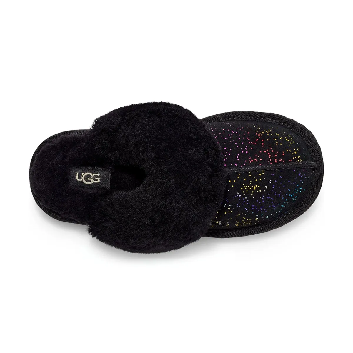 UGG Girl's Cozy II Black/Rainbow Metallic