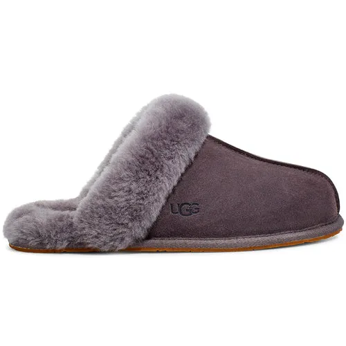 UGG Scuffette II Nightfall Suede Slipper with Fur Trim