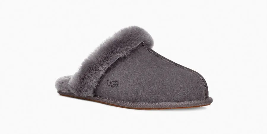 UGG Scuffette II Nightfall Suede Slipper with Fur Trim