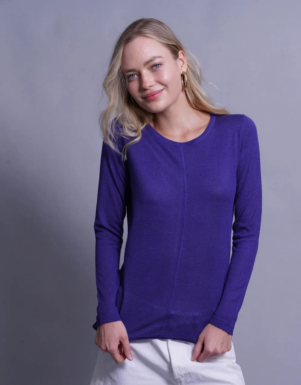 Ultrafine Short Sweater in Klein