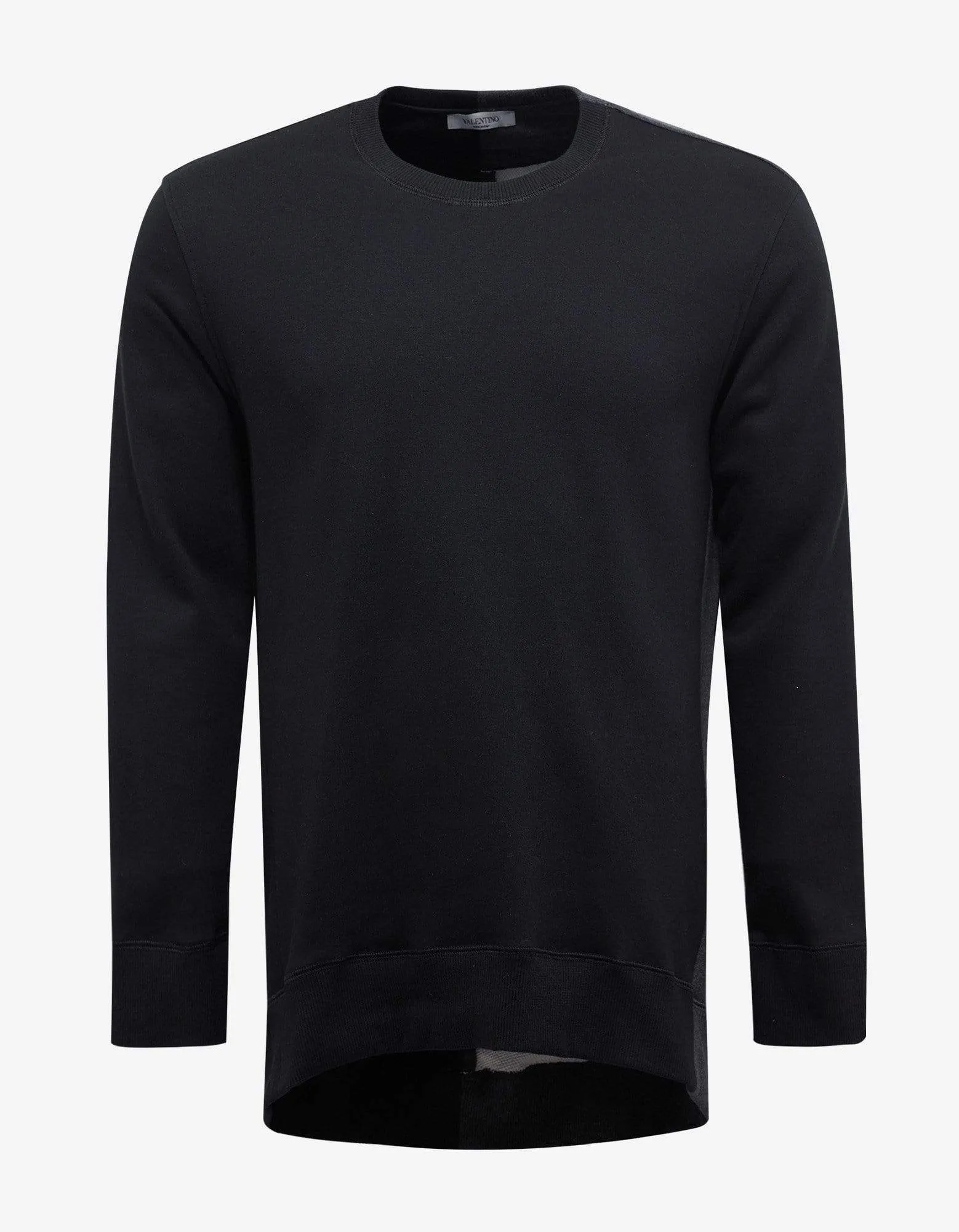 Valentino Garavani Black Jamie Reid Print Longline Sweatshirt