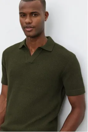 Velvet by Graham & Spencer Men's Niklas Short Sleeve Polo | Olive