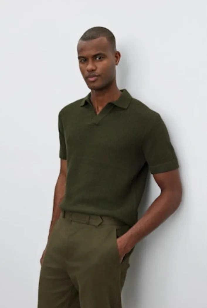 Velvet by Graham & Spencer Men's Niklas Short Sleeve Polo | Olive