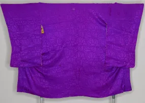 Vintage 1950s Haori - High Quality Silk - Purple with Flower Patterns