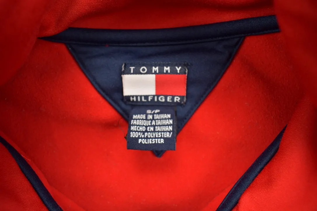 Vintage 1990s Tommy Hilfiger Zip Up Colour Block Warm Up Sweatshirt