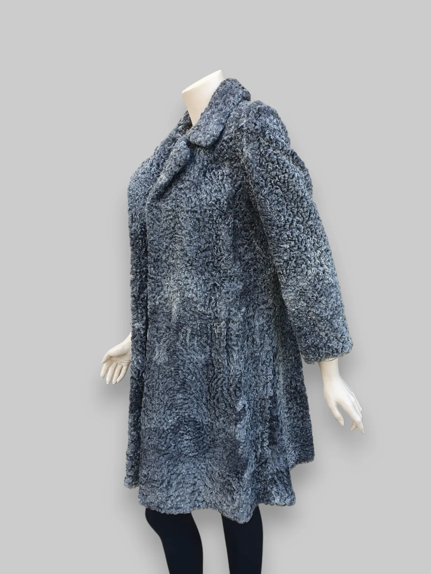 Vintage Gray Persian Lamb Coat -Small