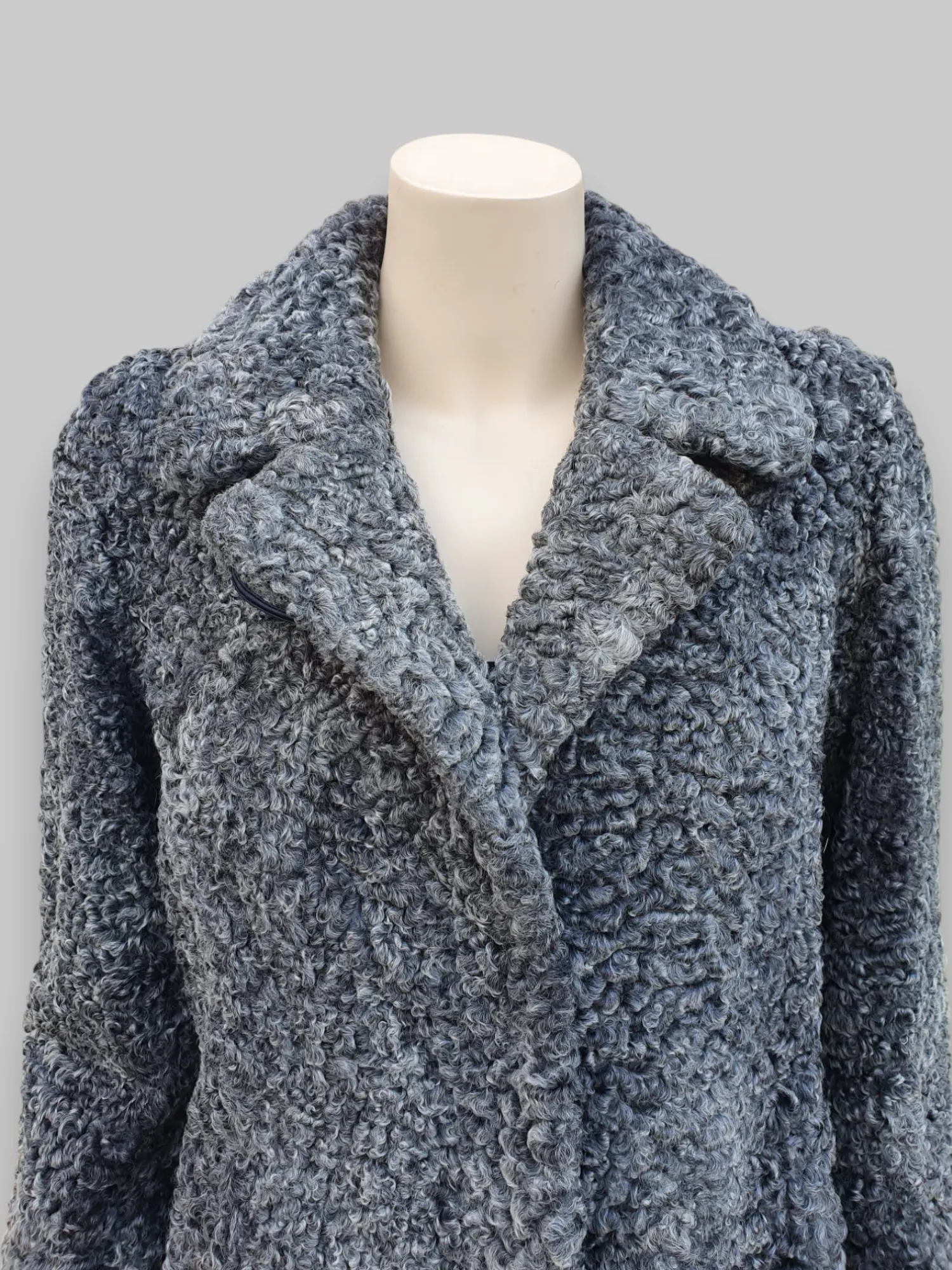 Vintage Gray Persian Lamb Coat -Small