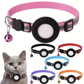 Waterproof Reflective AntiLost Cat Collar with Bell for Airtag