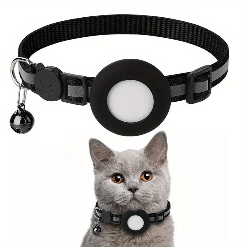 Waterproof Reflective AntiLost Cat Collar with Bell for Airtag