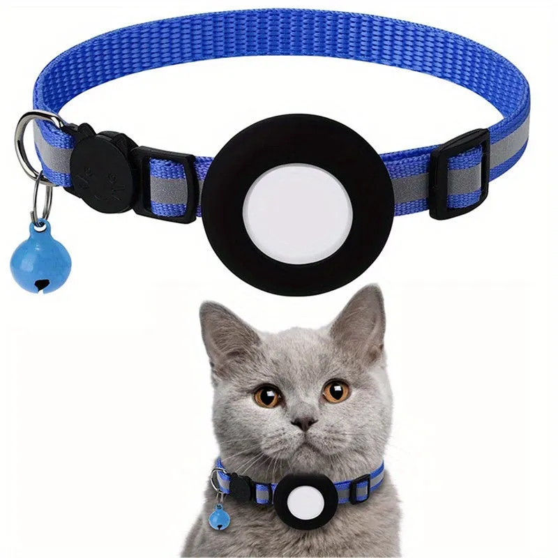 Waterproof Reflective AntiLost Cat Collar with Bell for Airtag