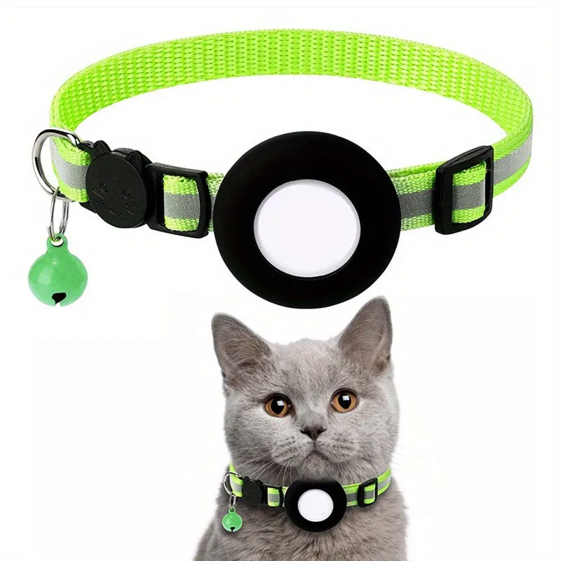 Waterproof Reflective AntiLost Cat Collar with Bell for Airtag