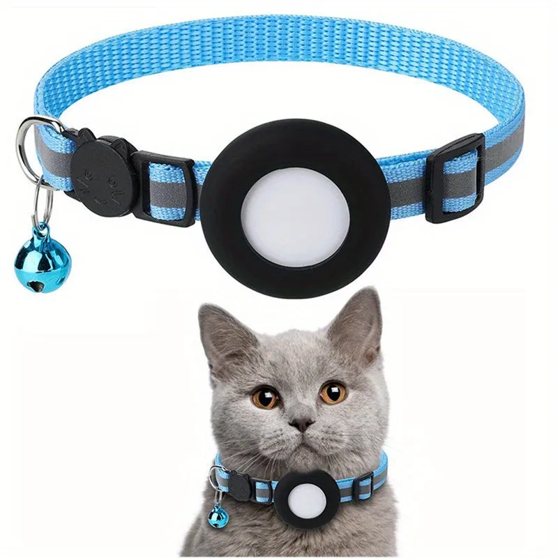 Waterproof Reflective AntiLost Cat Collar with Bell for Airtag