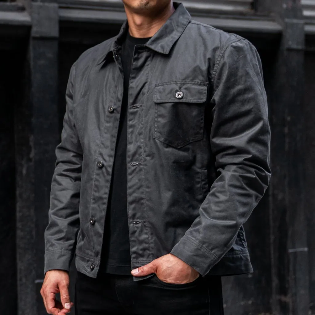 Waxed Canvas Field Jacket | Charcoal