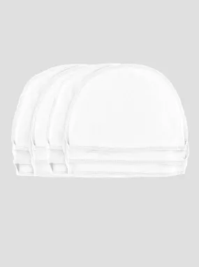 WL-WHITE12#Cotton Wig Liner in White 12 pc Pack