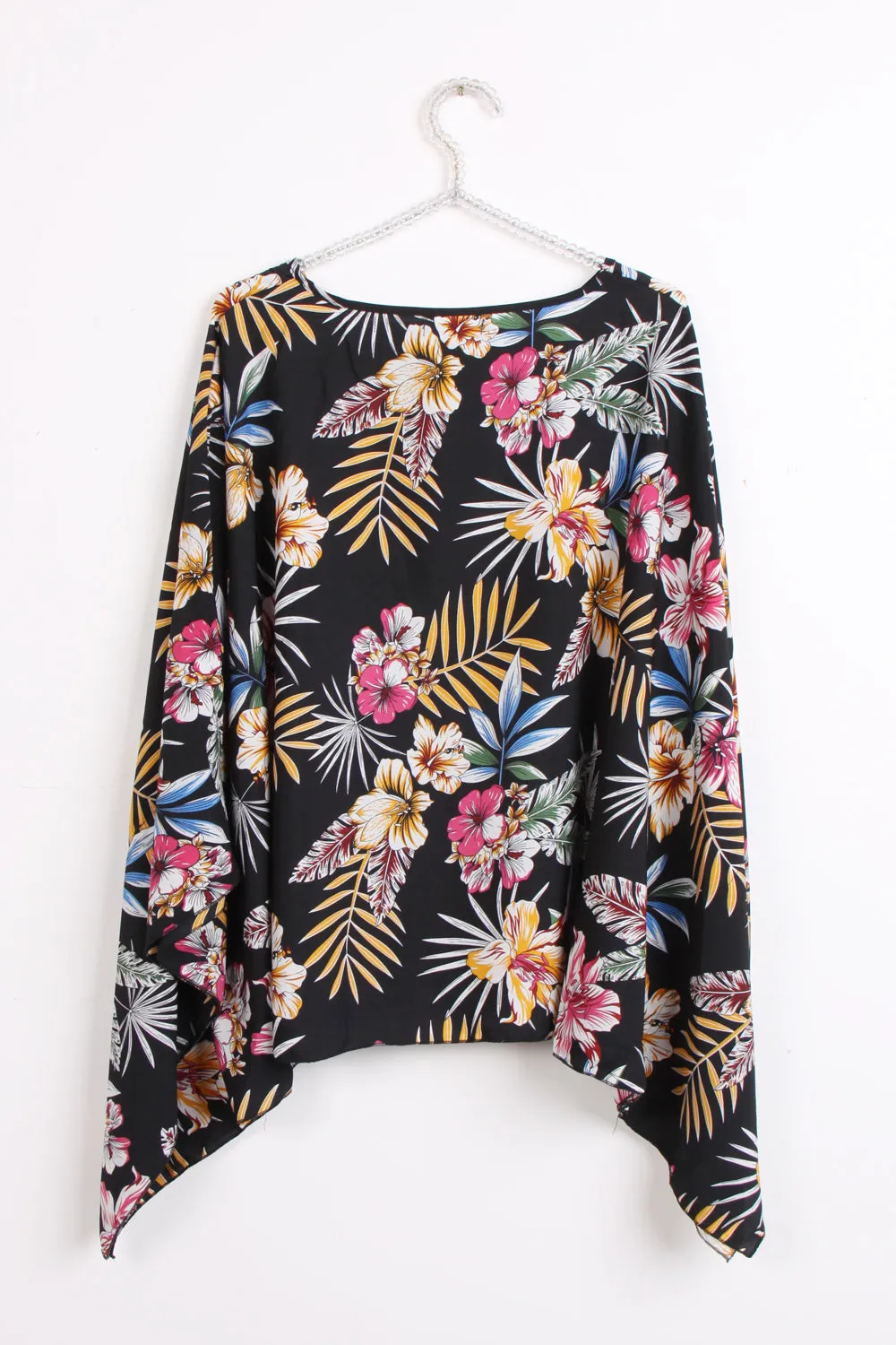 Women Round Neck Floral Print Kaftan Top