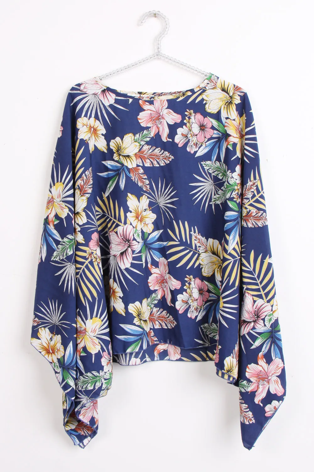 Women Round Neck Floral Print Kaftan Top