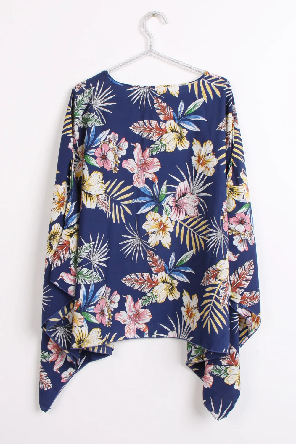 Women Round Neck Floral Print Kaftan Top