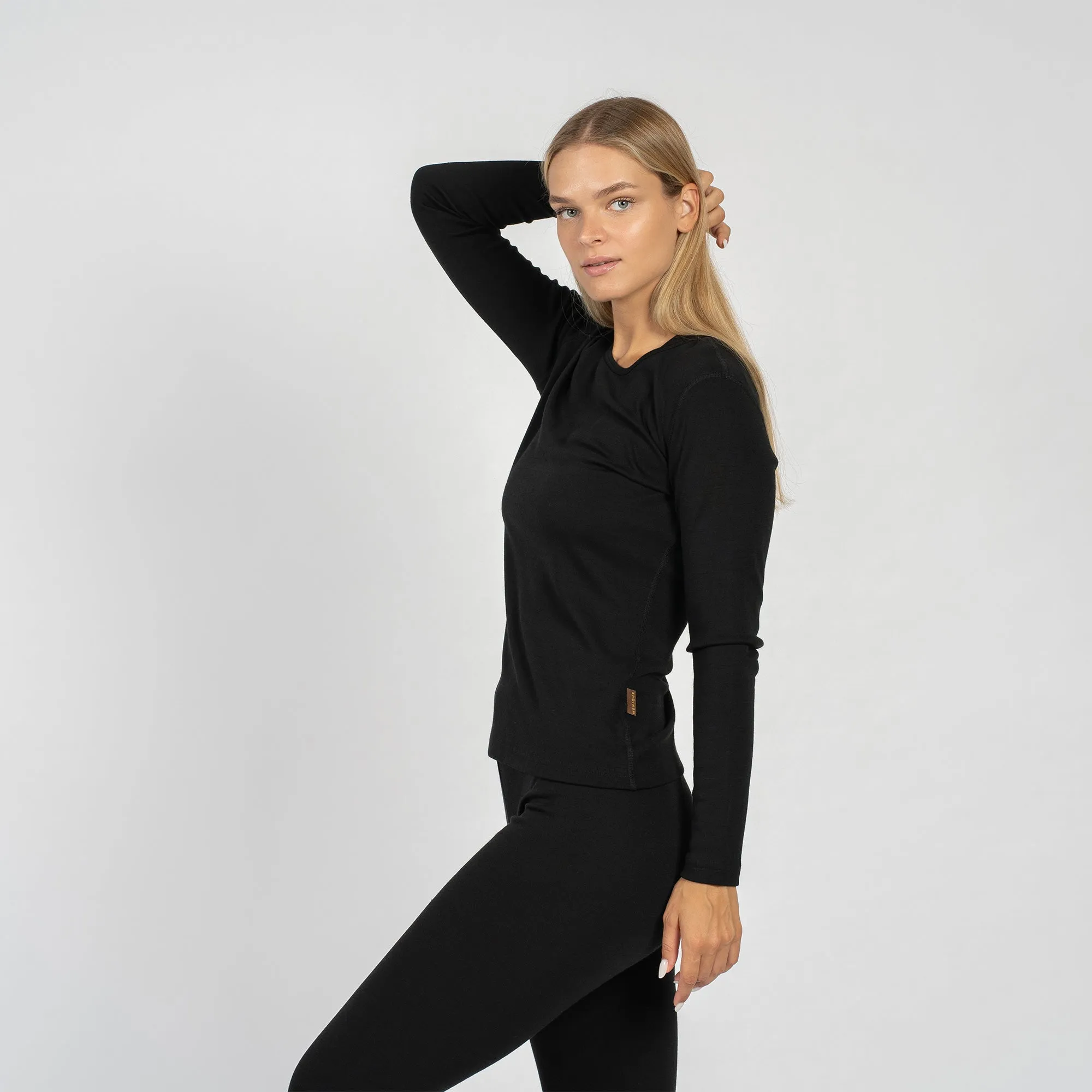 Women's 250 Long Sleeve & Leggings 2-Piece Black