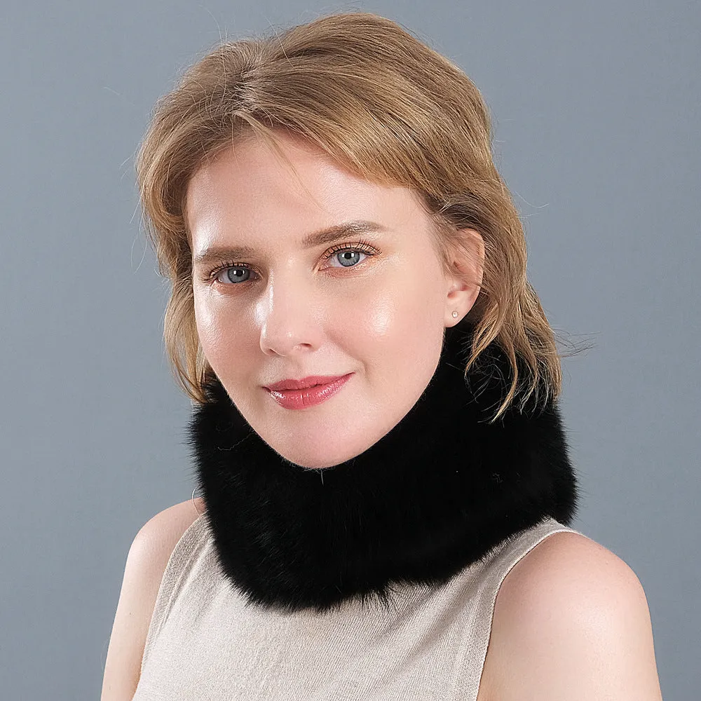 Women's Autumn and Winter Warm Fox Fur Neck Cover Ear Guards Fox Hair Band Multicolor