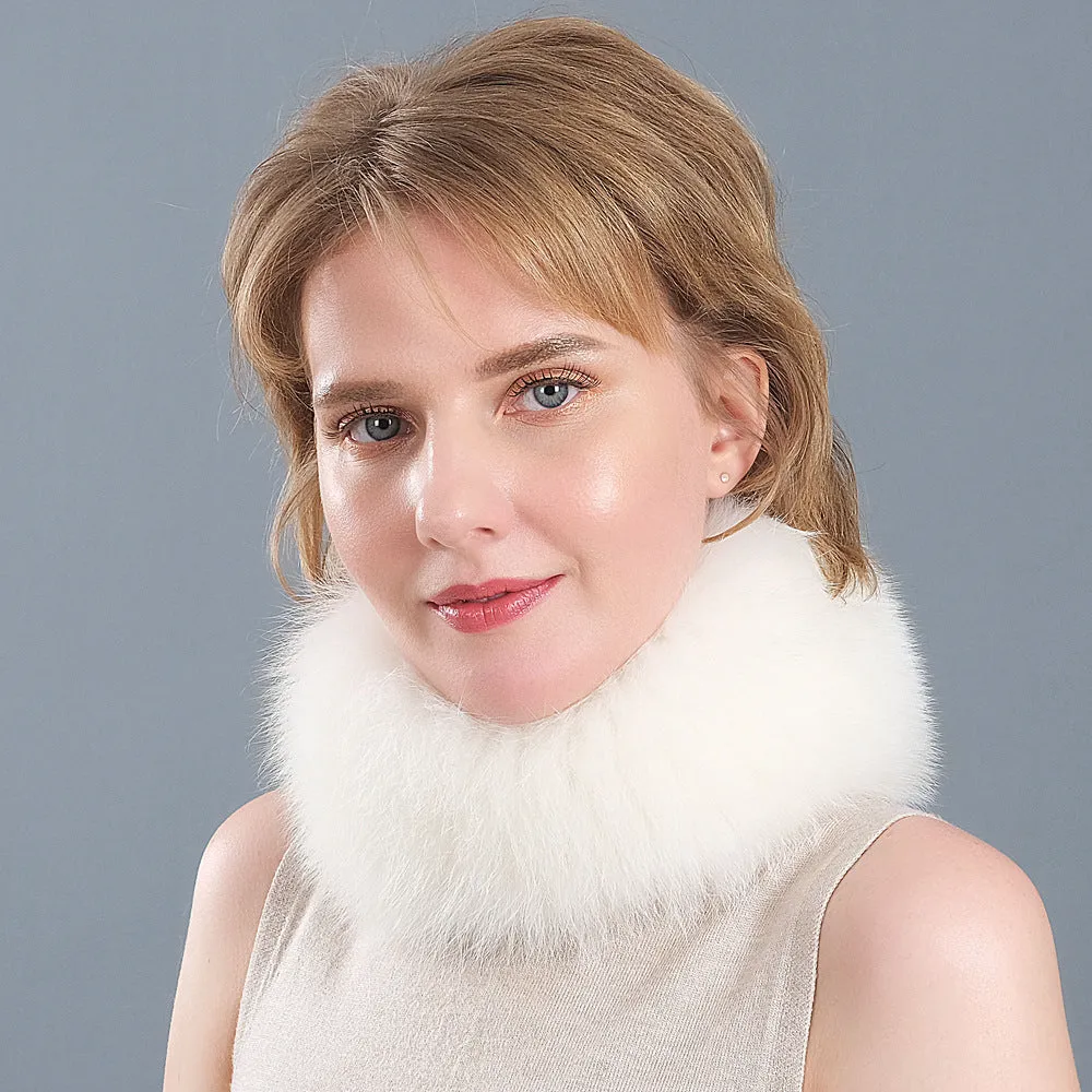 Women's Autumn and Winter Warm Fox Fur Neck Cover Ear Guards Fox Hair Band Multicolor