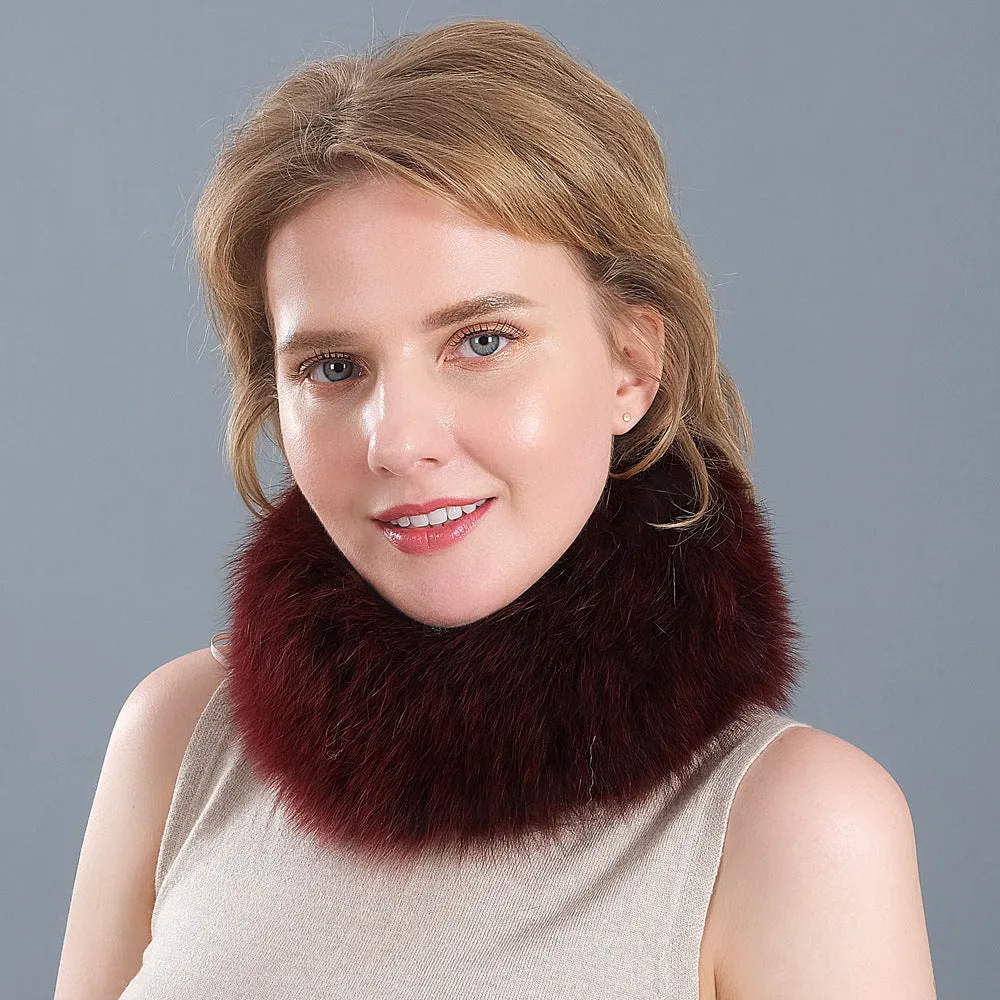 Women's Autumn and Winter Warm Fox Fur Neck Cover Ear Guards Fox Hair Band Multicolor