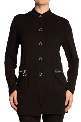 Women's Jackets Black Longer Length ON SALE Quality Comfort Stretch Fabric Now 50 off Yvonne Marie Boutiques