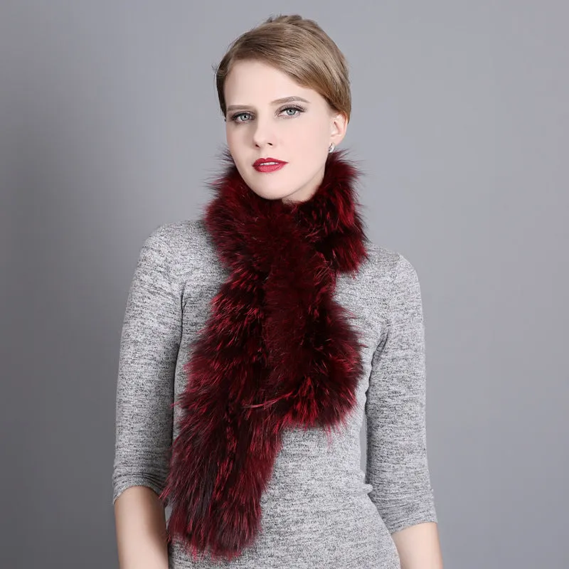 Women's Winter Versatile Warm Fur Fox Fur Scarf Woven Scarf