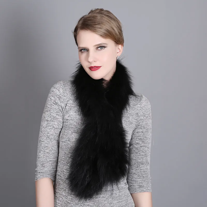 Women's Winter Versatile Warm Fur Fox Fur Scarf Woven Scarf